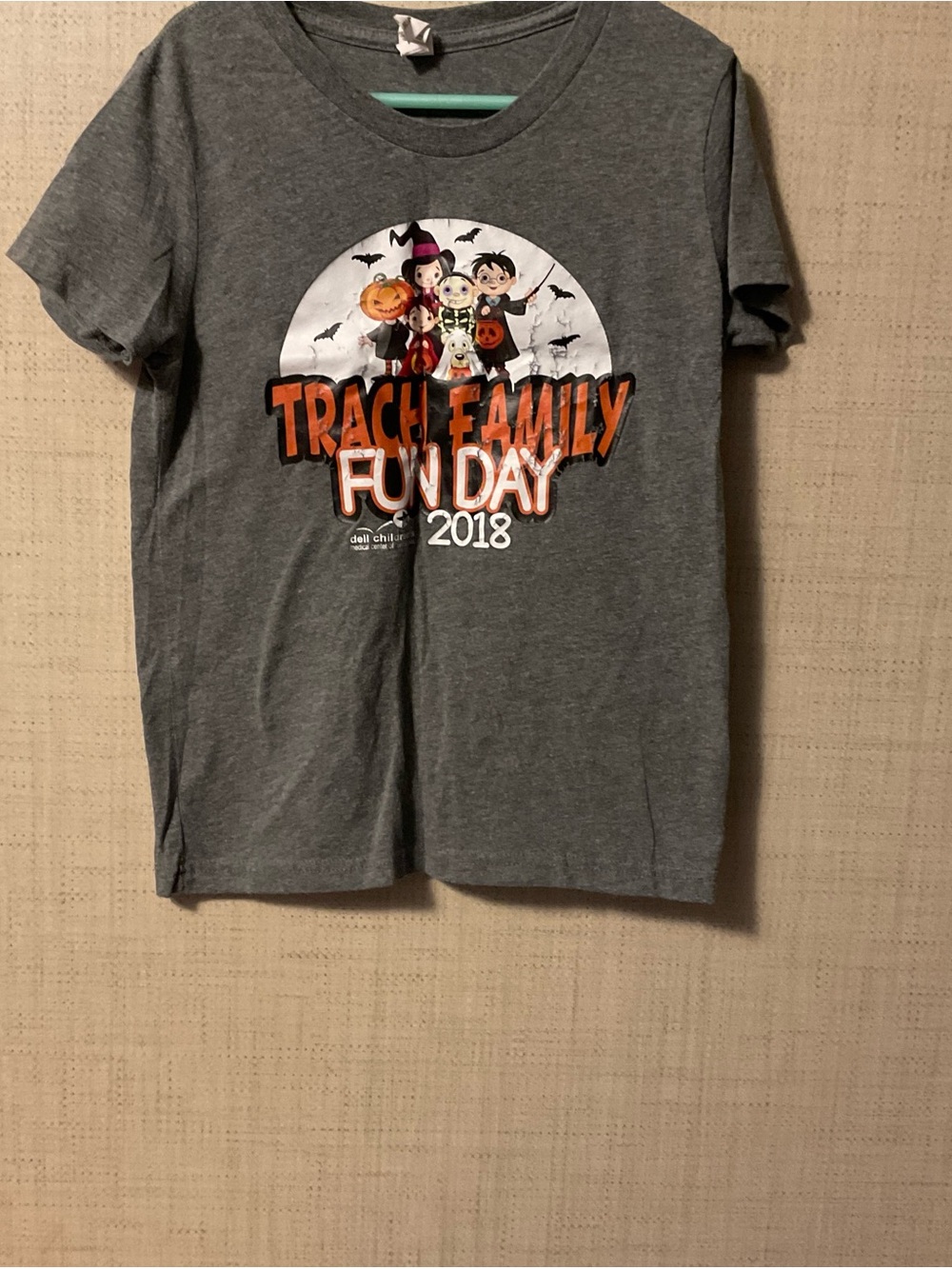 Bella+Canvas Gray Kids 'Track Family Fun Day 2018' Graphic Tee